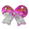 Inner Painted Acrylic Beads, Bowknot 38x29mm Hole:3mm, Sold by Bag