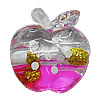 Inner Painted Acrylic Beads, Apple 33x29mm Hole:3mm, Sold by Bag