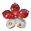 Inner Painted Acrylic Beads, Flower 40mm Hole:3mm, Sold by Bag