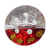 Inner Painted Acrylic Beads, Flat Round 23mm Hole:1.5mm, Sold by Bag