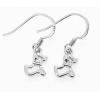 Sterling Silver Earrings platina plating, 22x7mm, Sold by Pair