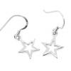 Sterling Silver Earrings platina plating, 24x11mm, Sold by Pair