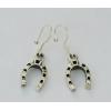 Sterling Silver Earrings platina plating, 28x13mm, Sold by Pair