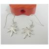 Sterling Silver Earrings platina plating, 30x13mm, Sold by Pair