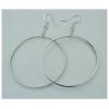 Sterling Silver Earrings platina plating, 55x48mm, Sold by Pair