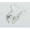 Sterling Silver Earrings platina plating, 34x10mm, Sold by Pair