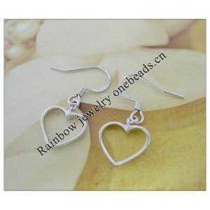 Sterling Silver Earrings platina plating, 15x12mm, Sold by Pair