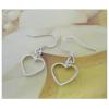 Sterling Silver Earrings platina plating, 15x12mm, Sold by Pair