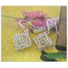 Sterling Silver Earrings platina plating, 30x16mm, Sold by Pair