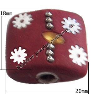 Indonesia Beads Handmade, 20x18mm, Hole:Approx 3mm, Sold by PC