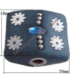 Indonesia Beads Handmade, 20x18mm, Hole:Approx 3mm, Sold by PC