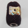 Indonesia Beads Handmade, Tube 17x10mm, Hole:Approx 3mm, Sold by PC