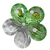 Inner Painted Acrylic Beads, Flower 20mm Hole:1mm, Sold by Bag