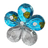 Inner Painted Acrylic Beads, Flower 20mm Hole:1mm, Sold by Bag