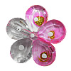Inner Painted Acrylic Beads, Flower 20mm Hole:1mm, Sold by Bag