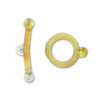 Borosilicate Glass Toggle Clasp, Loop23-30mm,Bar36-49, Sold by PC