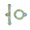 Borosilicate Glass Toggle Clasp, Loop23-30mm,Bar36-49, Sold by PC