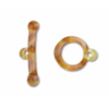 Borosilicate Glass Toggle Clasp, Loop23-30mm,Bar36-49, Sold by PC