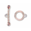 Borosilicate Glass Toggle Clasp, Loop23-30mm,Bar36-49, Sold by PC