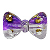 Inner Painted Acrylic Beads, Bowknot 36x23mm, Sold by Bag