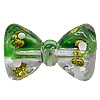 Inner Painted Acrylic Beads, Bowknot 36x23mm, Sold by Bag