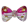 Inner Painted Acrylic Beads, Bowknot 36x23mm, Sold by Bag