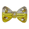 Inner Painted Acrylic Beads, Bowknot 36x23mm, Sold by Bag