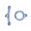 Borosilicate Glass Toggle Clasp, Loop23-30mm,Bar36-49, Sold by PC