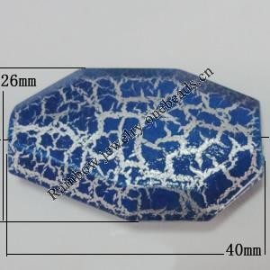 Crackle Acrlylic Beads, 40x26mm, Hole:2.5mm, Sold by Bag