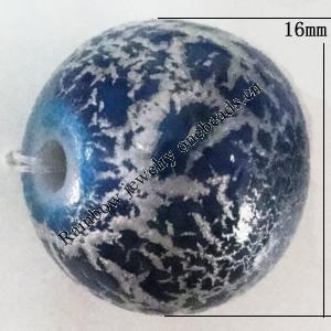 Crackle Acrlylic Beads, Round  16mm, Sold by Bag