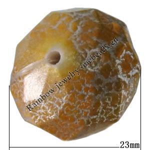 Crackle Acrlylic Beads, 23mm, Hole:1.5mm, Sold by Bag