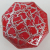 Crackle Acrlylic Beads, Polygon 21mm, Hole:1mm, Sold by Bag