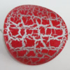 Crackle Acrlylic Beads, Twist Flat Round 36mm, Hole:1mm, Sold by Bag