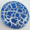 Crackle Acrlylic Beads, Flat Round 25mm, Hole:1mm, Sold by Bag