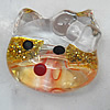 Inner Painted Acrylic Beads, Animal Head 22x19mm Hole:2.5mm, Sold by Bag