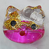 Inner Painted Acrylic Beads, Animal Head 22x19mm Hole:2.5mm, Sold by Bag