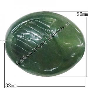Imitate Gemstone Acrylic Beads, Flat Oval 32x26mm Hole:2.5mm, Sold by Bag