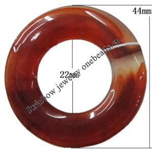 Imitate Gemstone Acrylic Beads, Donut O:44mm I:22mm, Sold by Bag