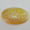 Crackle Acrlylic Beads, Flat Oval 42x28mm, Hole:3mm, Sold by Bag