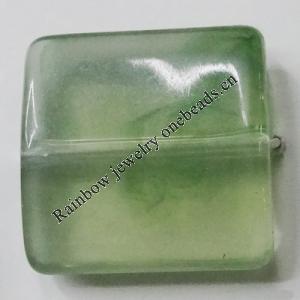 Imitate Gemstone Acrylic Beads, Square 26mm Hole:2.5mm, Sold by Bag