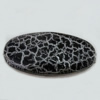 Crackle Acrlylic Beads, Flat Horse Eye 56x25mm, Hole:1.5mm, Sold by Bag