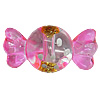 Inner Painted Acrylic Beads, 42x31mm Hole:3.5mm, Sold by Bag