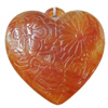 Imitate Gemstone Acrylic Pendant, Heart 34x33mm Hole:3mm, Sold by Bag