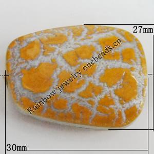 Crackle Acrlylic Beads, Trapezium 30x27mm, Hole:1mm, Sold by Bag