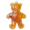 Imitate Gemstone Acrylic Pendant, Bear 40x26mm Hole:2mm, Sold by Bag