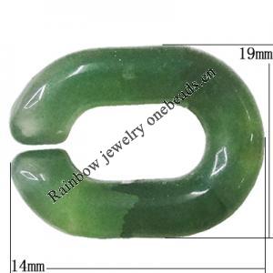 Imitate Gemstone Acrylic Beads, 19x14mm, Sold by Bag