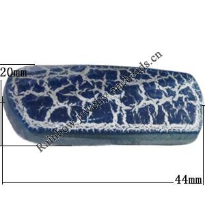 Crackle Acrlylic Beads, 44x20mm, Hole:2.5mm, Sold by Bag