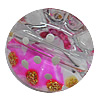 Inner Painted Acrylic Beads, Flat Round 23mm Hole:2mm, Sold by Bag