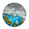 Inner Painted Acrylic Beads, Flat Round 23mm Hole:2mm, Sold by Bag