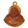 Imitate Gemstone Acrylic Pendant, Buddha 41x33mm Hole:2.5mm, Sold by Bag